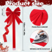 Kafeli 8 Pcs Large Red Velvet Christmas Bows for Cabinet Door Kitchen Decor