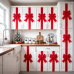 Kafeli 8 Pcs Large Red Velvet Christmas Bows for Cabinet Door Kitchen Decor