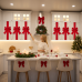 Kafeli 8 Pcs Large Red Velvet Christmas Bows for Cabinet Door Kitchen Decor