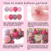 Hot Pink Purple Balloons Arch Kit, Double Stuffed Lavender Lilac Dusty Purple Pink Mauve Peach Coral Balloon Garland for Butterfly Birthday Wedding Baby Shower Tea Party Decorations