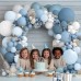 Dusty Blue White Balloon Arch, Dourble Stuffed Slate Light Baby Blue Balloons Garland for Birthday Wedding graduation Baby Shower Gender Reveal Party Boho Bridal Decoratioons Dusty Blue White Balloon Arch, Dourble Stuffed Slate Light Baby Blue Balloons Garland for Birthday Wedding graduation Baby Shower Gender Reveal Party Boho Bridal Decoratioons