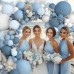 Dusty Blue White Balloon Arch, Dourble Stuffed Slate Light Baby Blue Balloons Garland for Birthday Wedding graduation Baby Shower Gender Reveal Party Boho Bridal Decoratioons Dusty Blue White Balloon Arch, Dourble Stuffed Slate Light Baby Blue Balloons Garland for Birthday Wedding graduation Baby Shower Gender Reveal Party Boho Bridal Decoratioons