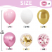 Pink and White Balloons Set, 60pcs 12inch Matte Light Pink White Metallic Pink Confetti Gold Latex Balloons with Pink Ribbon for Birthday Wedding Party Bridal Showers Baby Showers Decoration Pink and White Balloons Set, 60pcs 12inch Matte Light Pink White Metallic Pink Confetti Gold Latex Balloons with Pink Ribbon for Birthday Wedding Party Bridal Showers Baby Showers Decoration