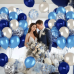 Navy Blue Balloons and Silver Balloons Set, 60 Pack 12In Metallic Blue Silver Confetti Balloons and Pearl Dark Blue Latex Balloons for Baby Shower Wedding Graduation Anniversary Wedding Decorations Navy Blue Balloons and Silver Balloons Set, 60 Pack 12In Metallic Blue Silver Confetti Balloons and Pearl Dark Blue Latex Balloons for Baby Shower Wedding Graduation Anniversary Wedding Decorations