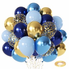 Navy Blue and Gold Balloons Kit, 60PCS 12 Inch Blue Balloons Includes Pearl Macaron Dark Blue Blue Metallic Gold Confetti Balloons for Wedding Baby Shower Birthday Decorations. Navy Blue and Gold Balloons Kit, 60PCS 12 Inch Blue Balloons Includes Pearl Macaron Dark Blue Blue Metallic Gold Confetti Balloons for Wedding Baby Shower Birthday Decorations.