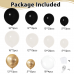 Black Gold Balloon Arch Kit, Matte Black Sand white Balloons Garland with Chrome Gold and Clear Balloons for Birthday Party Graduation Wedding New Year Eve Decorations