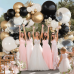 Black Gold Balloon Arch Kit, Matte Black Sand white Balloons Garland with Chrome Gold and Clear Balloons for Birthday Party Graduation Wedding New Year Eve Decorations