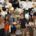 Black Gold Balloon Arch Kit, Matte Black Sand white Balloons Garland with Chrome Gold and Clear Balloons for Birthday Party Graduation Wedding New Year Eve Decorations