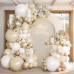White and Gold Balloon Arch Kit, Gold and White Balloon Garland with White Gold Sand Balloons for Wedding Bridal Shower Birthday Party Decorations White and Gold Balloon Arch Kit, Gold and White Balloon Garland with White Gold Sand Balloons for Wedding Bridal Shower Birthday Party Decorations