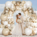 White and Gold Balloon Arch Kit, Gold and White Balloon Garland with White Gold Sand Balloons for Wedding Bridal Shower Birthday Party Decorations White and Gold Balloon Arch Kit, Gold and White Balloon Garland with White Gold Sand Balloons for Wedding Bridal Shower Birthday Party Decorations