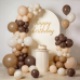 Brown Neutral Balloon Arch Kit, Brown Balloons with Nude Tan Brown Beige Latex Balloons and Coffee Brown Balloons for Birthday Cowboy Party Wedding Engagement Decorations