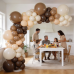 Brown Neutral Balloon Arch Kit, Brown Balloons with Nude Tan Brown Beige Latex Balloons and Coffee Brown Balloons for Birthday Cowboy Party Wedding Engagement Decorations