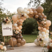 Brown Neutral Balloon Arch Kit, Brown Balloons with Nude Tan Brown Beige Latex Balloons and Coffee Brown Balloons for Birthday Cowboy Party Wedding Engagement Decorations