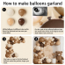 Brown Neutral Balloon Arch Kit, Brown Balloons with Nude Tan Brown Beige Latex Balloons and Coffee Brown Balloons for Birthday Cowboy Party Wedding Engagement Decorations