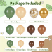 Sage Green Brown Balloons Arch Kit, Woodland Safari Balloon Arch Kit with Sage Green Dark Brown Nude Metallic Gold Confetti Latex Balloons Garland for Birthday Party Jungle Dinosaur Forest Green Decorations Sage Green Brown Balloons Arch Kit, Woodland Safari Balloon Arch Kit with Sage Green Dark Brown Nude Metallic Gold Confetti Latex Balloons Garland for Birthday Party Jungle Dinosaur Forest Green Decorations
