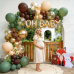 Sage Green Brown Balloons Arch Kit, Woodland Safari Balloon Arch Kit with Sage Green Dark Brown Nude Metallic Gold Confetti Latex Balloons Garland for Birthday Party Jungle Dinosaur Forest Green Decorations Sage Green Brown Balloons Arch Kit, Woodland Safari Balloon Arch Kit with Sage Green Dark Brown Nude Metallic Gold Confetti Latex Balloons Garland for Birthday Party Jungle Dinosaur Forest Green Decorations
