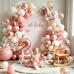 Dusty Pink White Beige Gold Balloons arch kit, Confetti, Latex, Party Decor Dusty Pink White Beige Gold Balloons arch kit, Confetti, Latex, Party Decor