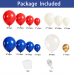 Red White Blue Balloon Arch Kit, Chrome Gold, Latex, Party Decoration. Red White Blue Balloon Arch Kit, Chrome Gold, Latex, Party Decoration.